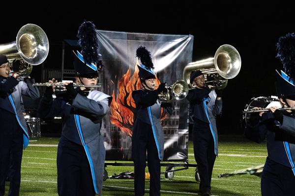 Chesapeake High School Marching Band Performing